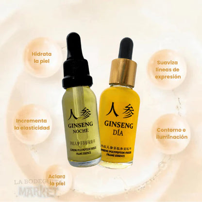 TRATAMIENTO COMPLETO de día y de noche - GINSEN™ Serum Antiedad