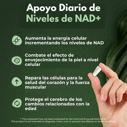 COMPRA 1 LLÉVATE 2 -  Combo 3 en 1 - NAD +  Nicotinamide + Resveratrol - SOLO HOY 50% OFF