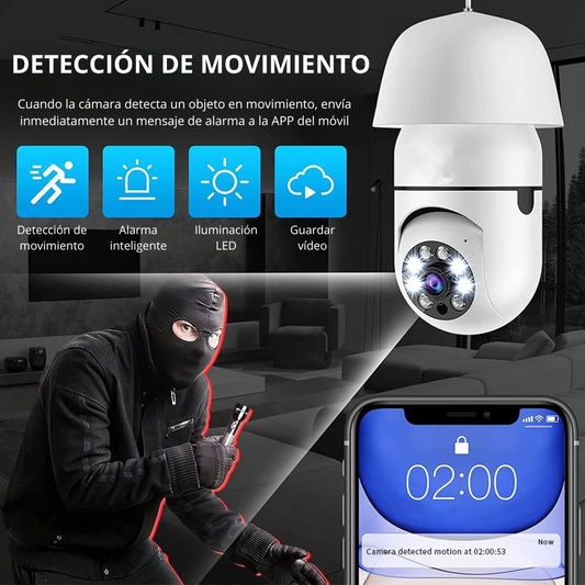 Camara Bombillo De Seguridad 360° - Último día de la oferta 35% OFF