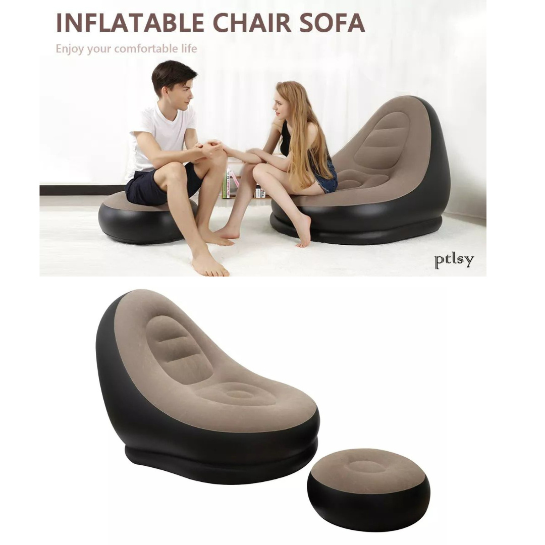 30% Off SOLO HOY - Compra SILLÓN INFLABLE PORTATIL + REPOSAPIÉS y BOMBA de REGALO