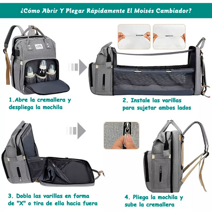 Mochila Multifuncional con Cambiador - SOLO HOY 40%OFF