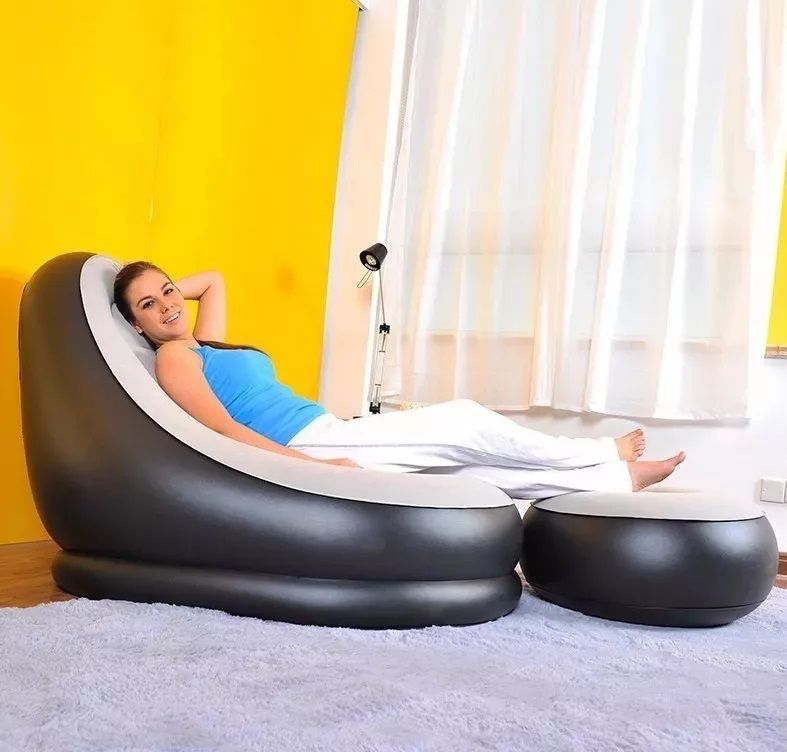 30% Off SOLO HOY - Compra SILLÓN INFLABLE PORTATIL + REPOSAPIÉS y BOMBA de REGALO